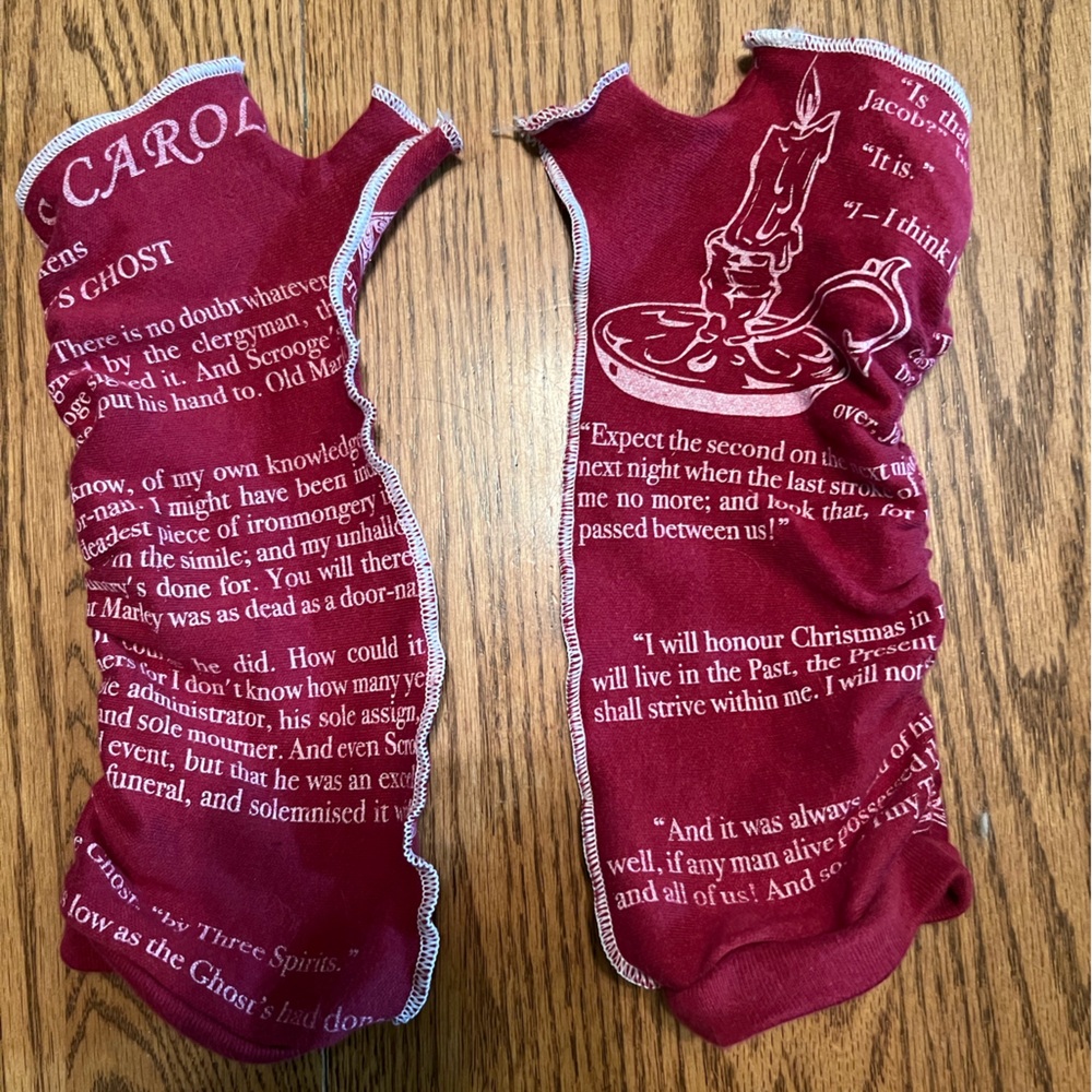 Storiarts Christmas Carol Fingerless Writing Gloves